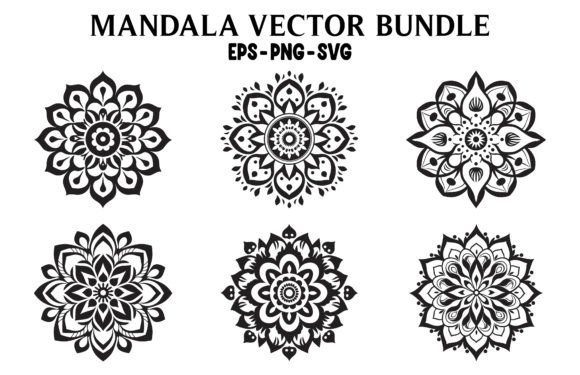Download Vintage Abstract Mandala SVG Clipart Set - Abstract mandala Collection