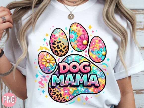 Download Dog Mama Paw Print Floral Design PNG - Floral design Collection