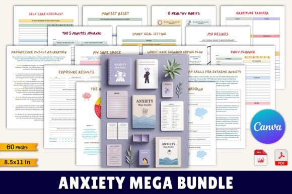 Download Anxiety Mega Bundle KDP Interior - Interior Collection
