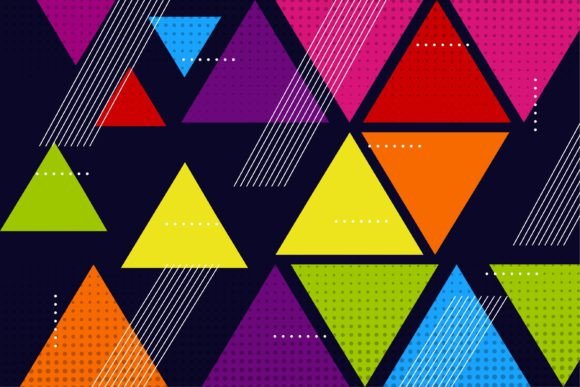 Download Mosaic Triangle Background Colorful - Colorful Collection
