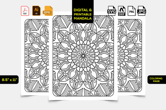 Download Mandala Interior Coloring Book Page KDP - Interior Collection