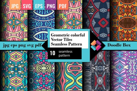 Download Geometric Colorful Festive Vector Tiles - Colorful Collection