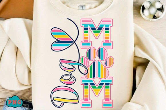 Download Dog Mom Colorful Paw T-Shirt Design - Colorful Collection