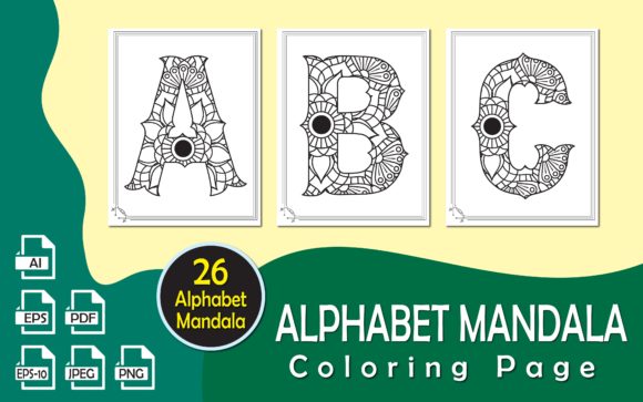 Download Alphabet Mandala Interior Coloring Page - Interior Collection