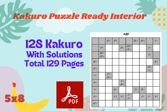 Download Kakuro Puzzle Activity Interior for KDP, - Interior Collection