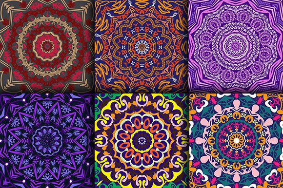 Download Abstract Mandala Digital Papers Set 3 - Abstract mandala Collection