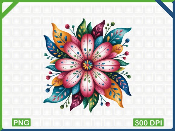 Download Colorful Floral Mandala PNG Design - Colorful Collection