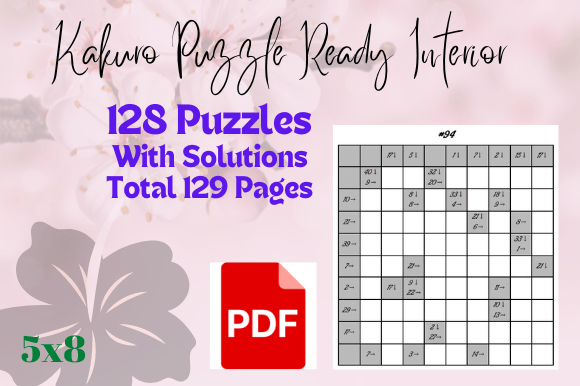 Download Kakuro Puzzle Activity Interior for KDP, - Interior Collection